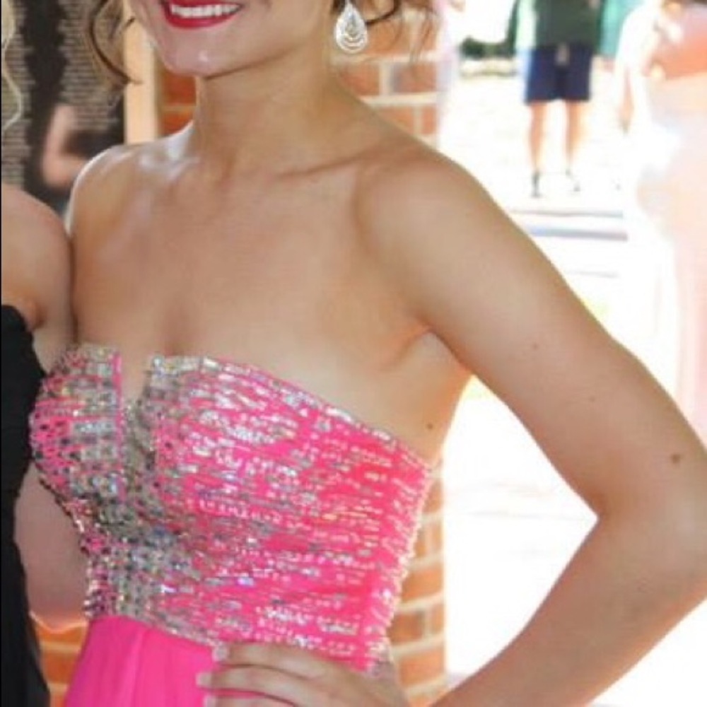 Hot Pink Prom Dress - Picture 2 of 2